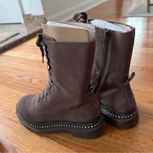 Vince Camuto Branda Combat Boots – Suede Sable – Size 6